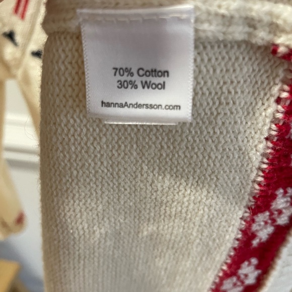 Hanna Andersson Holiday Sweater Dress Wool Cotton  Dress US 5 - Picture 12 of 12